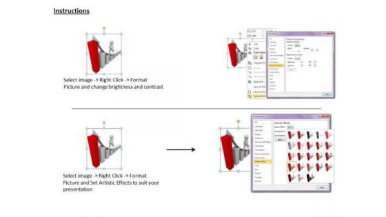 Business Strategy Implementation 3d Man Running Up Graph Concept
