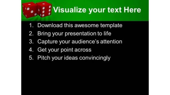 Business Strategy In Pair Of Rolling Dices PowerPoint Templates Ppt Backgrounds For Slides 0413