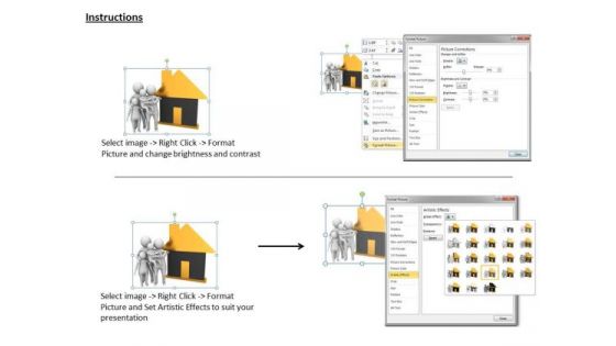 Business Strategy Model 3d Family Looking Happy Character Modeling