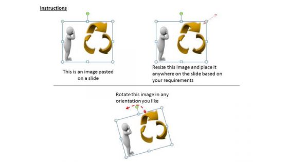 Business Strategy Model 3d Man With Recycling Symbol Character Models