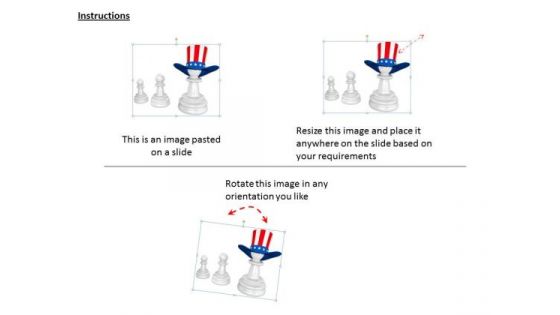 Business Strategy Model 3d Pawn With American Hat Images