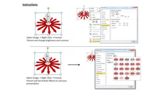 Business Strategy Plan 3d Human Confused Arrows Character Modeling
