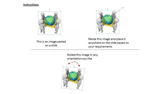 Business Strategy Plan Template 3d Illustration Of Global Team Character Models