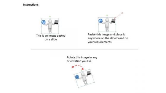 Business Strategy Plan Template 3d Man Using Email On Laptop Characters