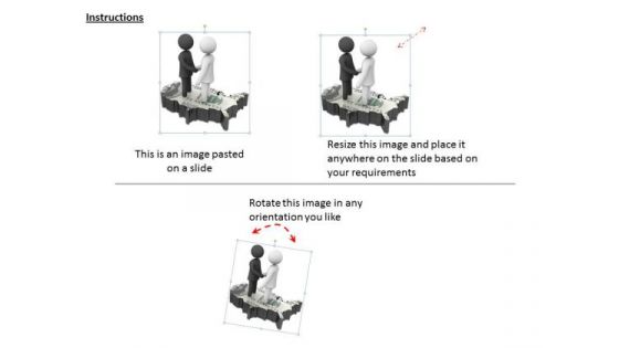 Business Strategy Plan Template 3d People Shaking Hands On Dollar Concepts
