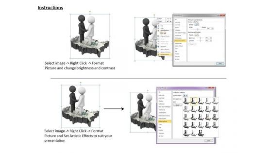 Business Strategy Plan Template 3d People Shaking Hands On Dollar Concepts
