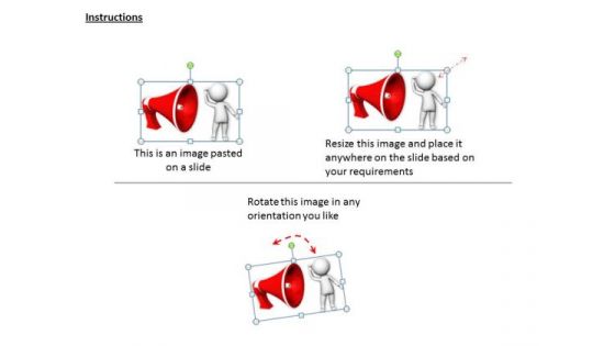 Business Strategy Planning 3d Man With Megaphone Concept