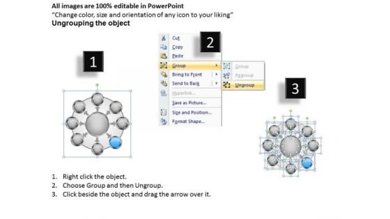 Business Strategy Planning Hub And Spoke 8 Stages Circularly Placed Develop