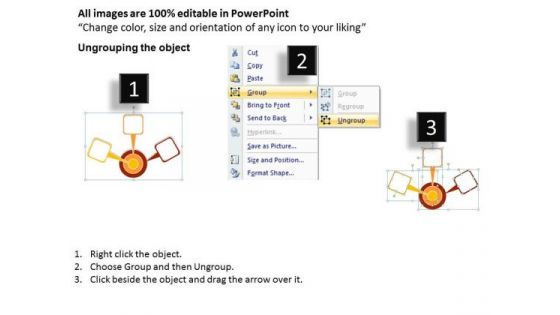 Business Strategy PowerPoint Templates Business Three Factors Linked To Center Diagram Ppt Slides