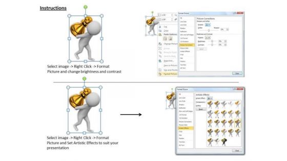 Business Strategy Process 3d Man And Chess Piece Characters