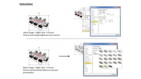 Business Strategy Review 3d Image Of Event Character Models