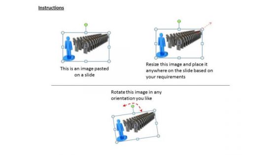 Business Strategy Review 3d Leader Different From Crowd Concept