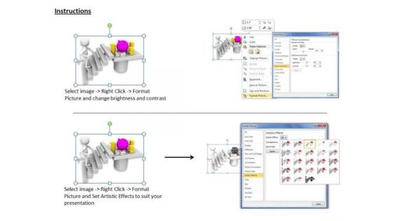 Business Strategy Review 3d Man Moving Up On Stairs Character Models