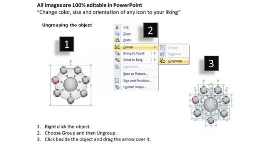 Business Strategy Review 7 Stage Interconnected Process Ppt PowerPoint