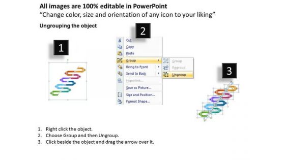 Business Strategy Review 8 Stages Zigzag Movement Of Data Change Management Ppt Slide