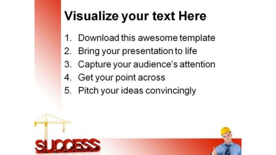 Business Success Construction PowerPoint Templates And PowerPoint Backgrounds 0511