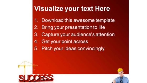 Business Success Construction PowerPoint Templates And PowerPoint Backgrounds 0511