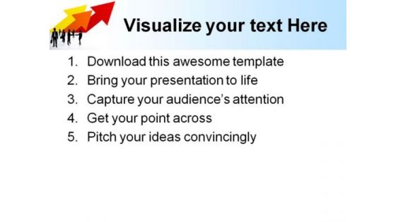 Business Team And Arrows Success PowerPoint Themes And PowerPoint Slides 0611