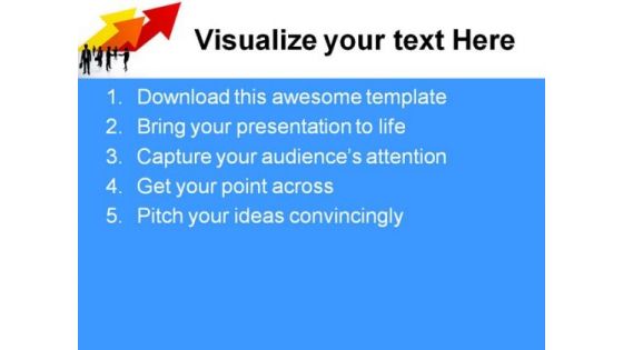 Business Team And Arrows Success PowerPoint Themes And PowerPoint Slides 0611