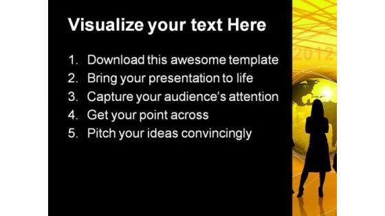 Business Team Globe PowerPoint Templates And PowerPoint Backgrounds 1011
