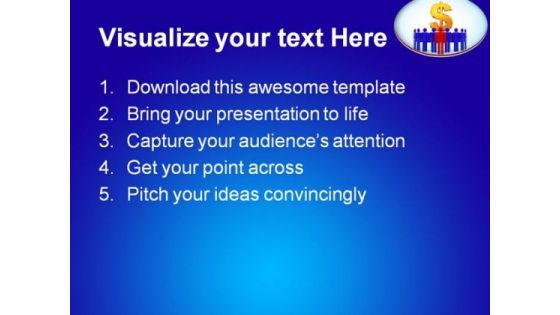 Business Team With Dollar Finance PowerPoint Themes And PowerPoint Slides 0511