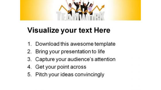 Business Teamwork With Graph Success PowerPoint Templates And PowerPoint Backgrounds 0511