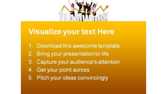 Business Teamwork With Graph Success PowerPoint Templates And PowerPoint Backgrounds 0511
