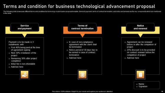 Business Technological Advancement Proposal Ppt Powerpoint Presentation Complete Deck With Slides