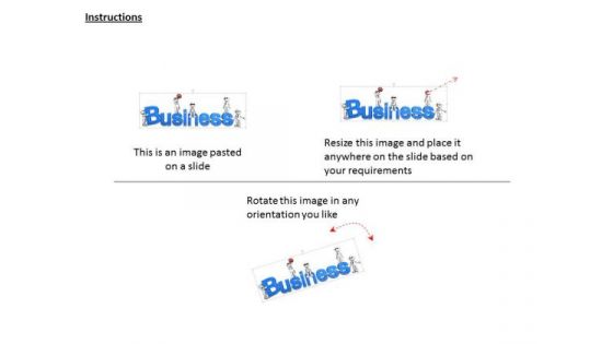 Business Text Word And 3d People Around For Success And Teamwork