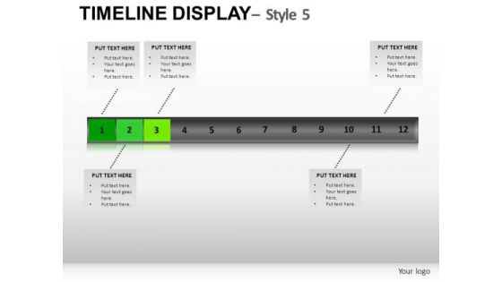 Business Timeline Display 5 PowerPoint Slides And Ppt Diagram Templates