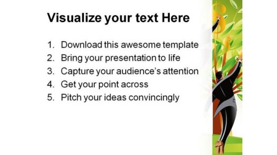 Business Tree Money PowerPoint Template 1110