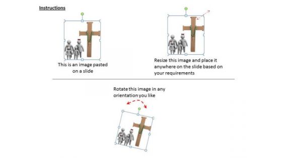 Business Unit Strategy 3d Family With Holy Cross Concept