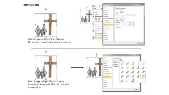Business Unit Strategy 3d Family With Holy Cross Concept