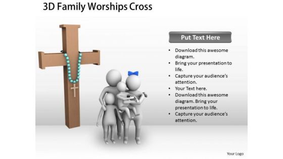Business Unit Strategy 3d Family Worships Cross Concept