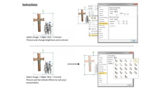 Business Unit Strategy 3d Family Worships Cross Concept