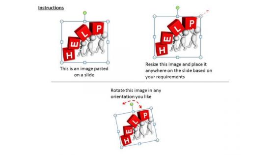 Business Unit Strategy 3d Illustration Of Team Help Concept