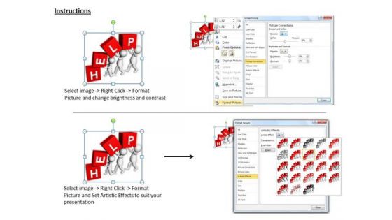 Business Unit Strategy 3d Illustration Of Team Help Concept