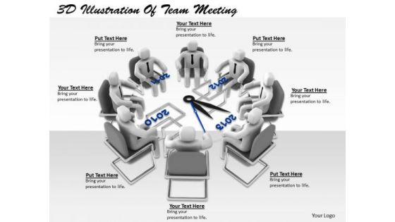 Business Unit Strategy 3d Illustration Of Team Meeting Concept