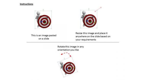 Business Unit Strategy 3d Man Explaining Goal To Achieve Characters