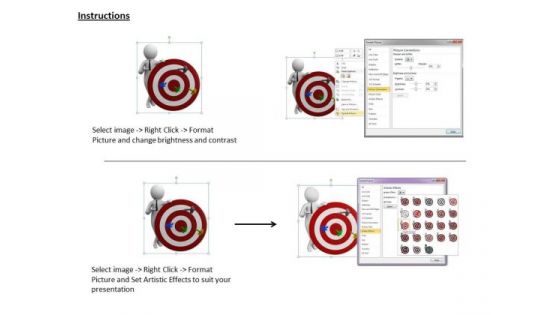Business Unit Strategy 3d Man Explaining Goal To Achieve Characters
