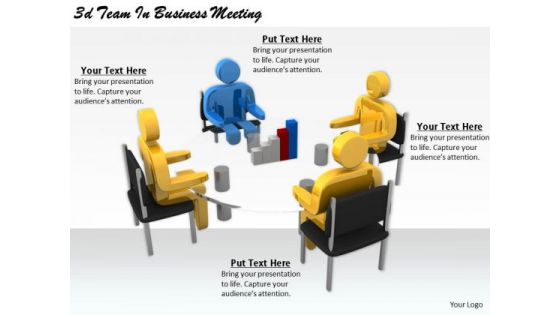 Business Unit Strategy 3d Team Meeting Characters