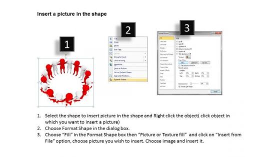 Business Use Case Diagram 3d Men Red White Team Holding Each Other PowerPoint Templates