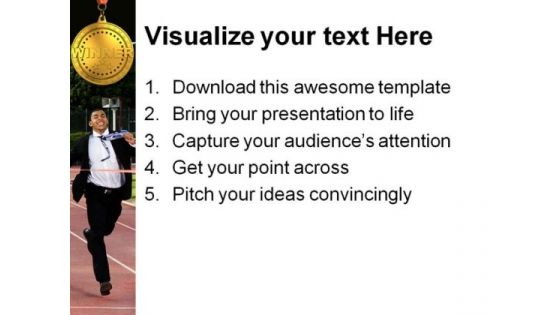 Business Winner Sports PowerPoint Template 1010