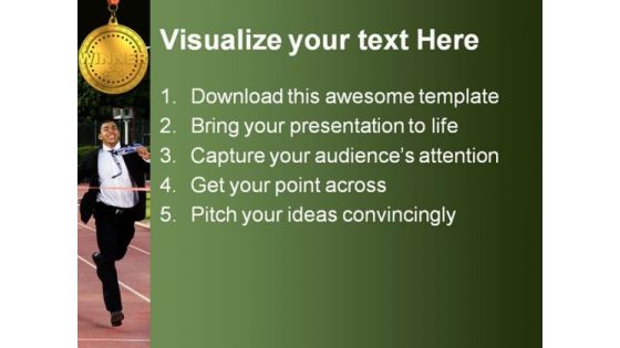 Business Winner Sports PowerPoint Template 1010
