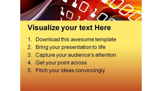 Business With Binary Background PowerPoint Templates And PowerPoint Backgrounds 1011