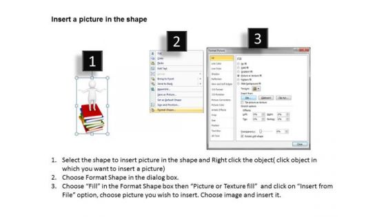 Business Workflow Diagram 3d Man On The Books PowerPoint Slides