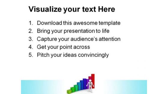 Businessman And Bar Graph Success PowerPoint Templates And PowerPoint Backgrounds 0611