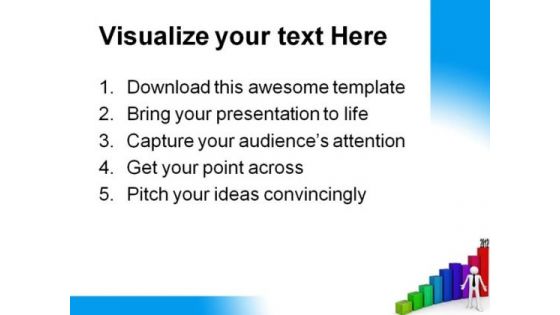 Businessman And Bar Graph Success PowerPoint Templates And PowerPoint Backgrounds 1011