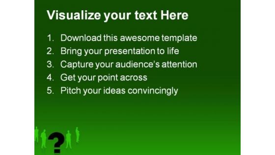 Businessman And Question Metaphor PowerPoint Themes And PowerPoint Slides 0611