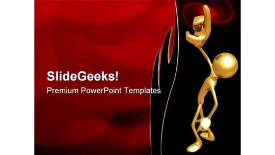 Businessman Pointed Finger Success PowerPoint Templates And PowerPoint Backgrounds 0311